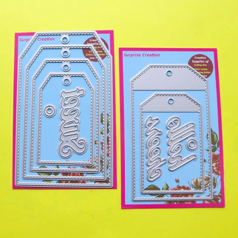 

Surprise Creation 2-Set Cutting dies Stitched tags Cardmaking & Scrapbooking Paper Craft DIY stencil