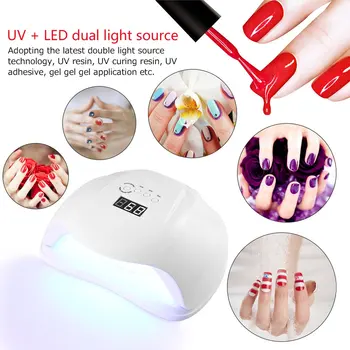 

HOT Pro Gel Polish Nail Dryer Lamp Motion Infared Sensor 36 LED/UV Curing Lamp with LCD Screen Timer Setting JP US EU UK Plug