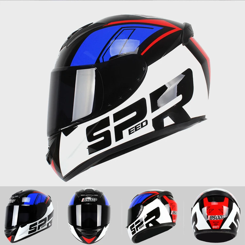 Мужской и женский мотоциклетный шлем с полным лицом гоночный шлем для мотокросса для Kawasaki ZX7R ZRX1100 ZZR1200 Z1000 Z800 Z900 - Цвет: 1