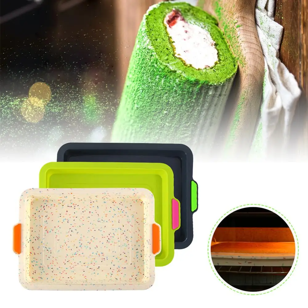 

Square Silicone Baking Pan High Temperature Resistant Non-stick Mold Pan Bread Cake Mold DIY Pan