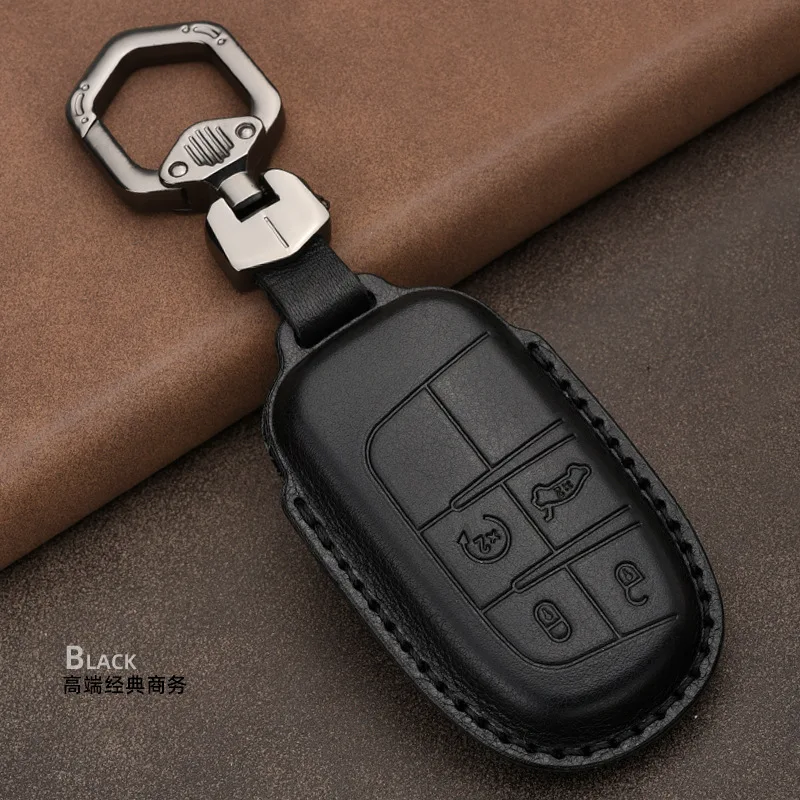 1 шт. натуральная кожа ключ чехол Обложка для Dodge Journey Charger Jeep Renegade Grand Cherokee Chrysler 200 300