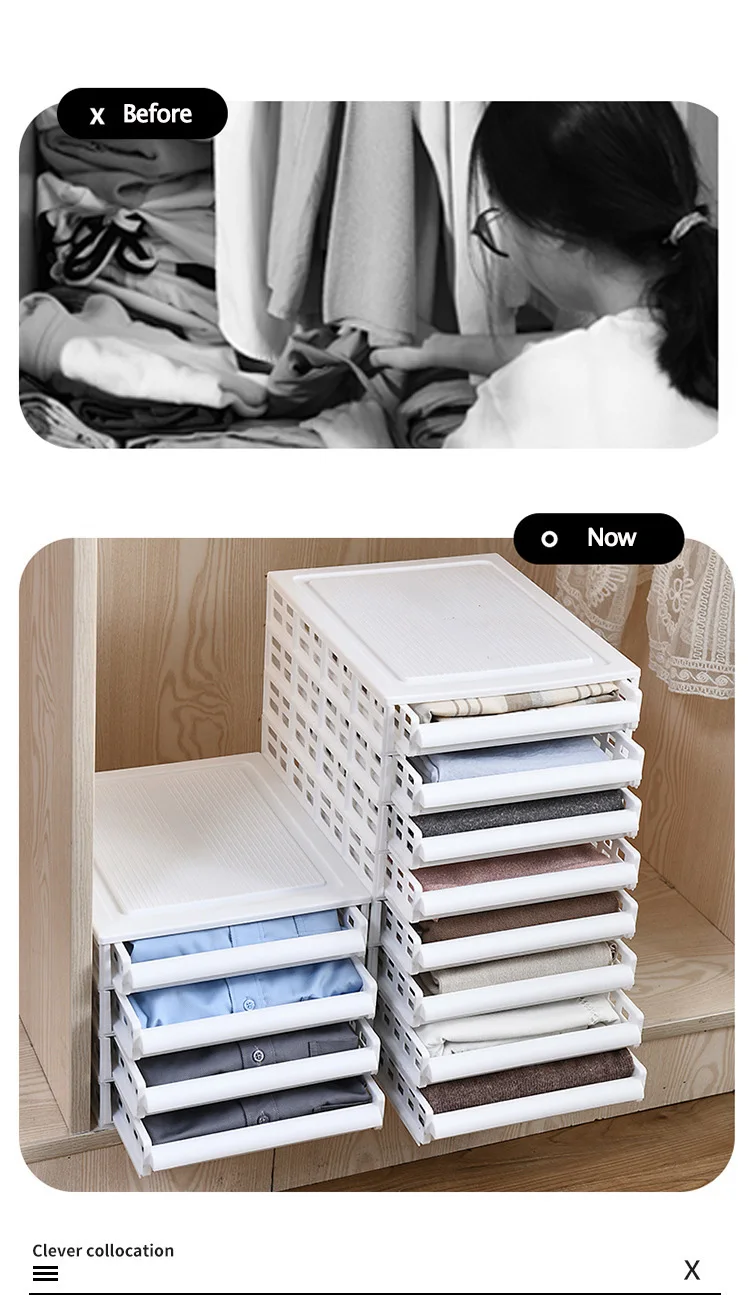 rack dividers plastic on Shop Top Plastic Clothes Drawer Organizer And Clothes Storage Rack With Partition For Shirts And Pants Online