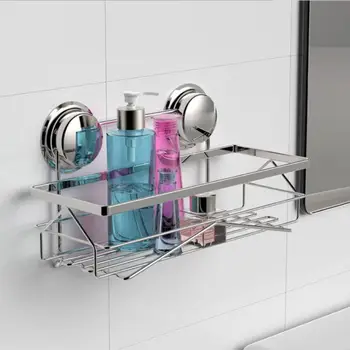 

Suction Cup Deep Shower Caddy Bath Wall Shelf for Large Shampoo Shower Gel Holder Bathroom Storage - Rustproof Stainless Steel