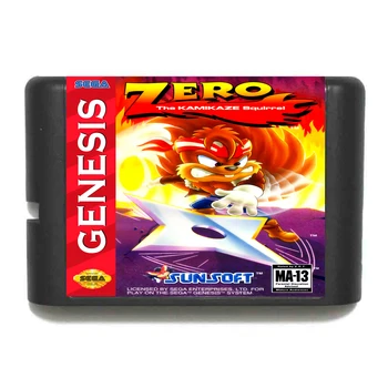 

Zero the Kamikaze Squirrel NTSC-USA 16 bit MD Game Card For Sega Mega Drive For Genesis