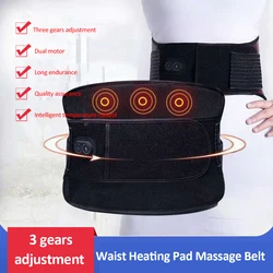 USB 3 Gear Adjustment Electric Heating Pad Waist Brace Support Relief Pain Warmer Belt Therapy Hot Massage Muscle Lumbar belt