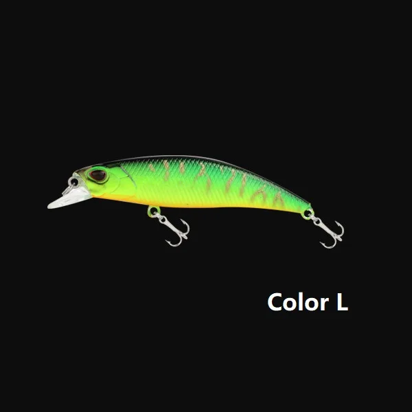 HOT New Minnow mini small fishing lure 60mm high quality vibration swing sink hard bait efficient ice lures japan fishing tackle - Цвет: Color  L