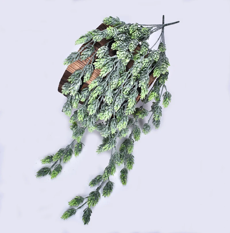 80 см 5 вилок искусственный хмель лоза настенный подвесной ротанговый пластик растения зеленый Рождество сосны ветка для украшения дома и сада