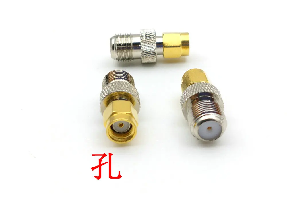 

50pcs-100PCS copper F Type Female Jack to RP-SMA Male Plug Center RF Coaxial Connector