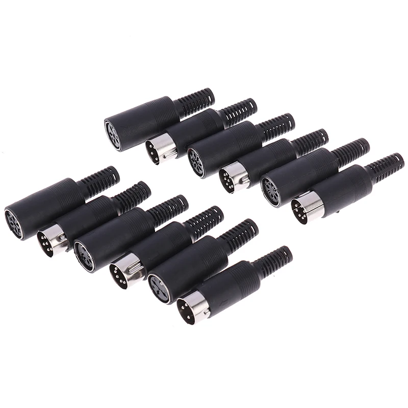 DIN Plug Male / Female Socket Solder Terminals Connector 3 /4/ 5/ 6/ 7/ 8/ Pin