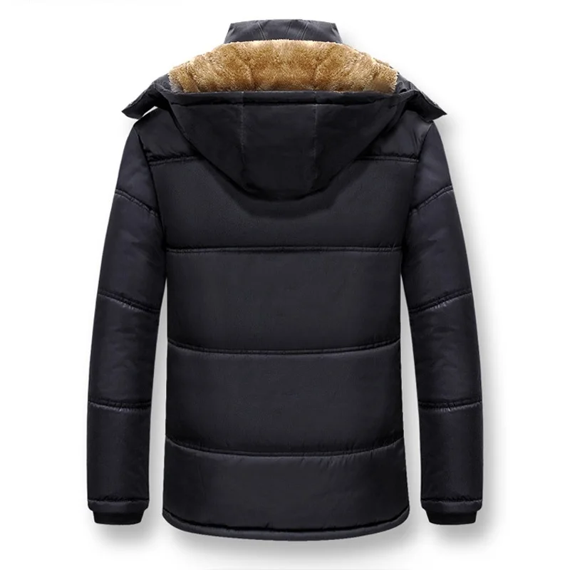Повседневная зимняя куртка для мужчин-20 градусов утепленные парки пальто с капюшоном флисовые мужские куртки Женский жакет Masculina Прямая