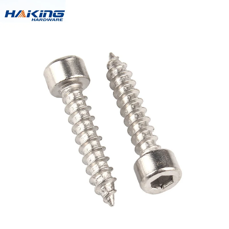 20/55pcs M2 M2.5 M3 M4 M5 M6 Hexagon Hex Socket Cap Head Self Tapping Screw 304 Stainless Steel Allen Head Screw for Speaker