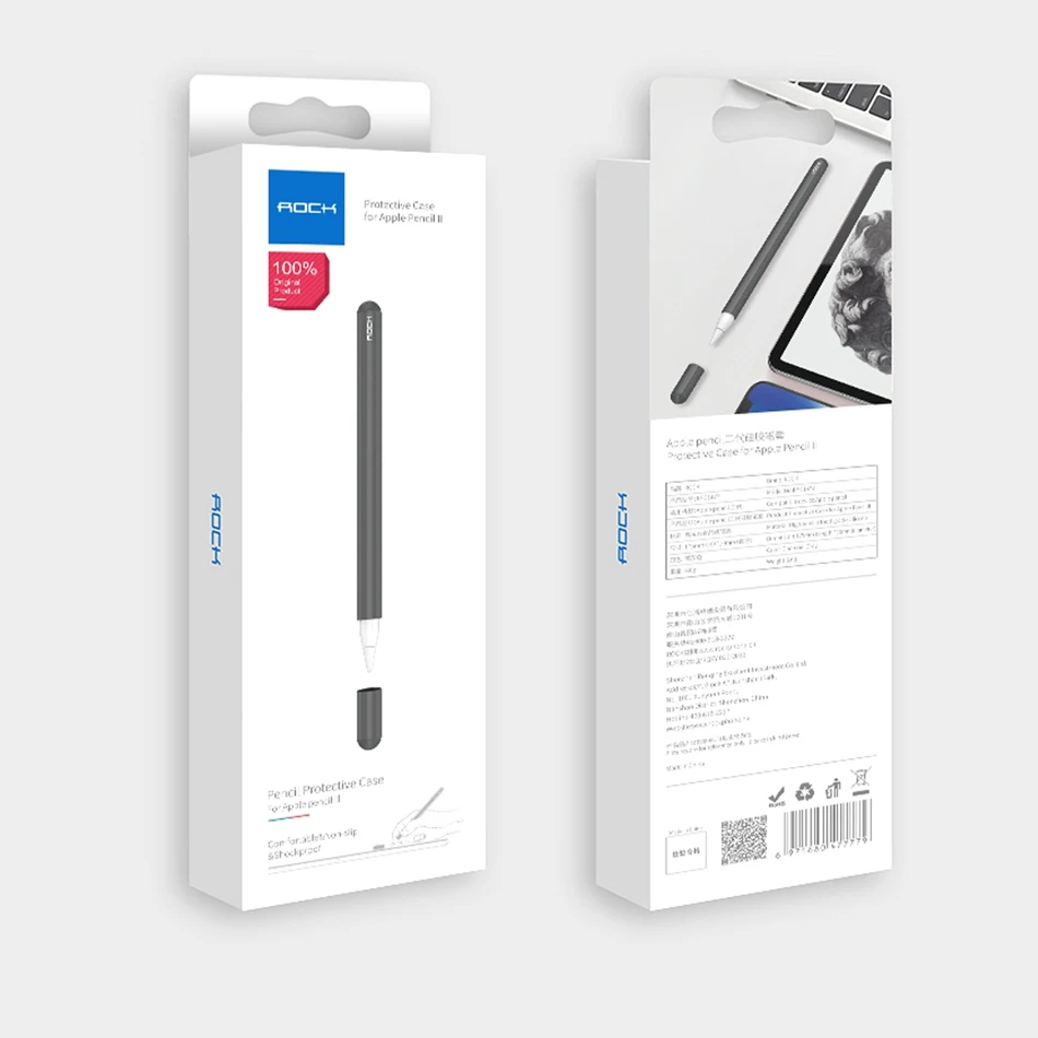 Мягкий силиконовый чехол ROCK для Apple Pencil 2, защитный чехол для iPad, планшета, стилус, защитный чехол для Apple Pen 2nd
