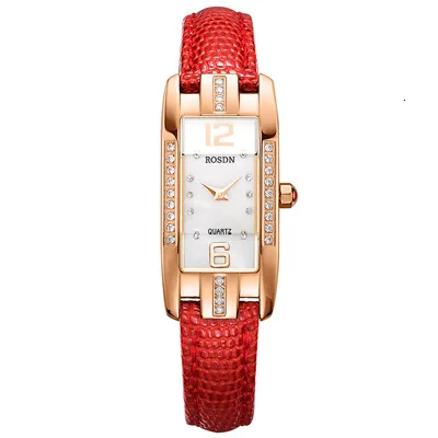 Женские часы от роскошного бренда ROSDN, японские кварцевые часы с сапфировым механизмом, женские водонепроницаемые часы с бриллиантом 50 м, 8 мм, ультратонкие часы R3136 - Цвет: Item 4