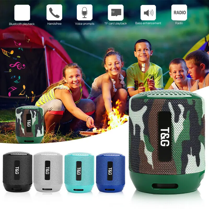 Мини беспроводной Bluetooth динамик портативный водонепроницаемый AUX TF MP3 Колонка стерео Бас Сабвуфер саундбокс открытый