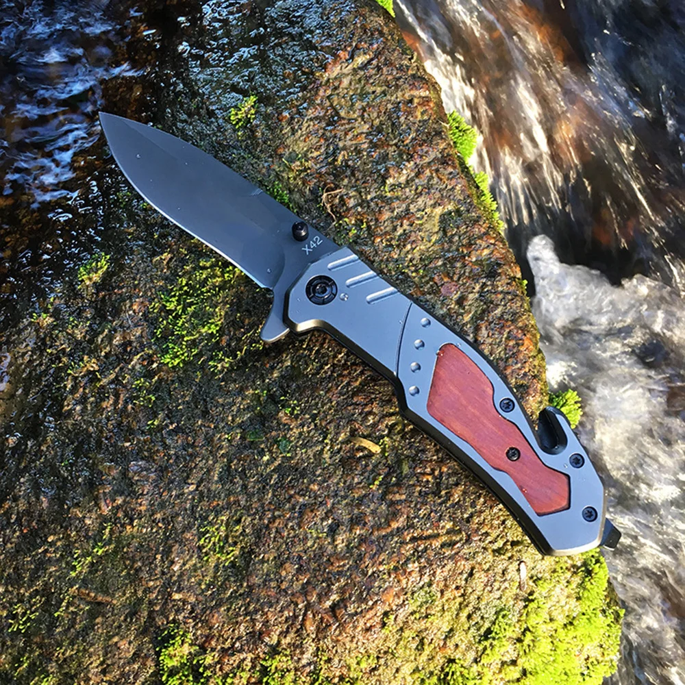

husenss X42 Blade Folding Knife Camping Folding Blade Knife Survival Outdoor Tool Hunting Pocket Knives