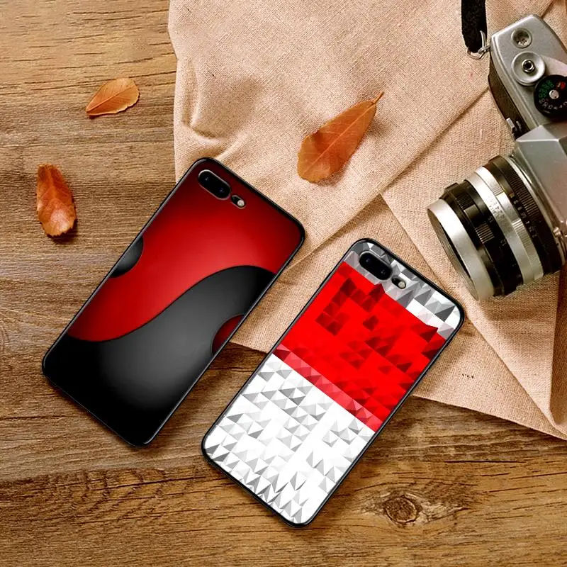 Для iPhone 6 6s 7 8 Plus X XR XS Max 5 5S SE чехол для телефона красный и белый мягкий TPU