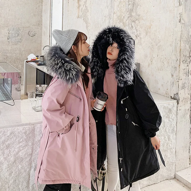 

Lambs Wool 2019 Autumn And Winter New Style Cotton-padded Clothes Fashion Plus-sized Best Friend Cotton Coat Women's Loose-Fit W