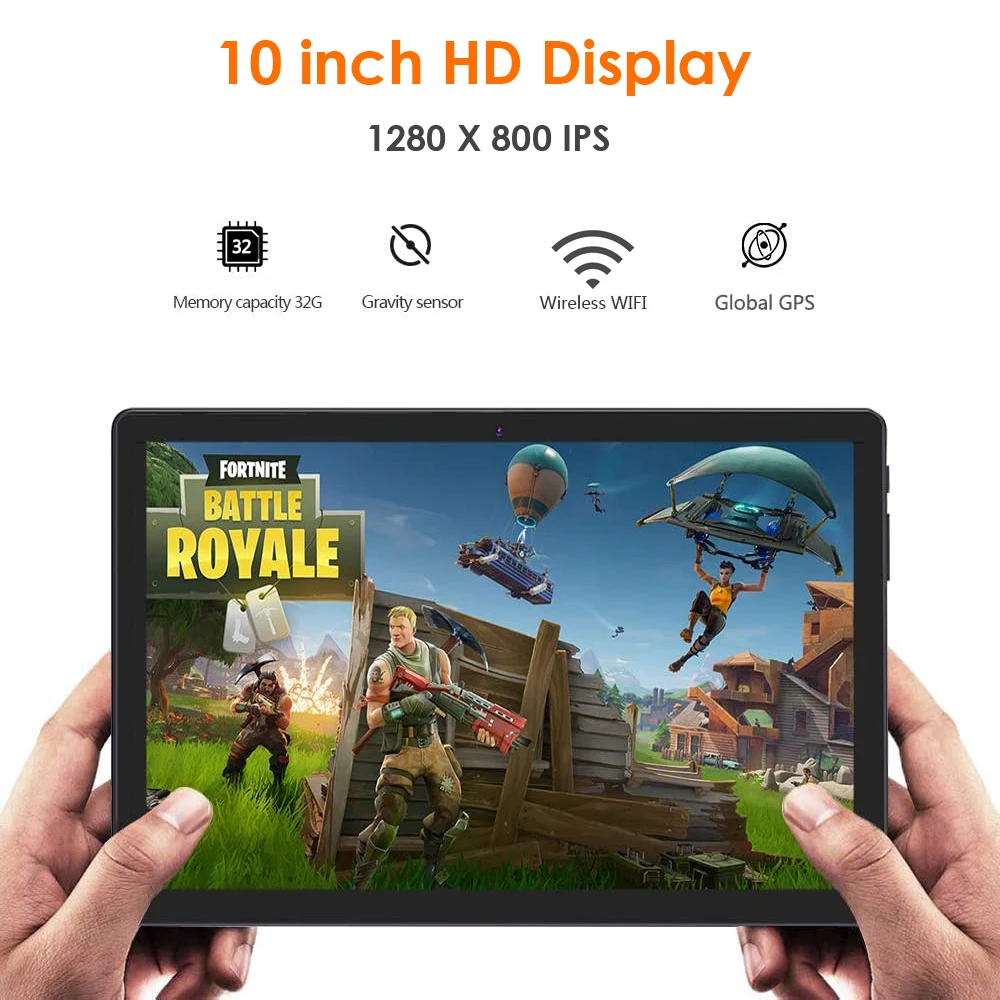 Новый планшет на Android 9 закаленное стекло 2.5D 10 дюймов 32 Гб ПЗУ 1280x800 HD IPS GPS