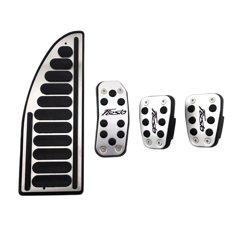 AT MT Car styling Pedals Pad For Ford Fiesta MK7 2009-2015 Aluminum Alloy Pedal Cover For New Fiesta 2009-car pedals pedal cover stainless steel pedal cover