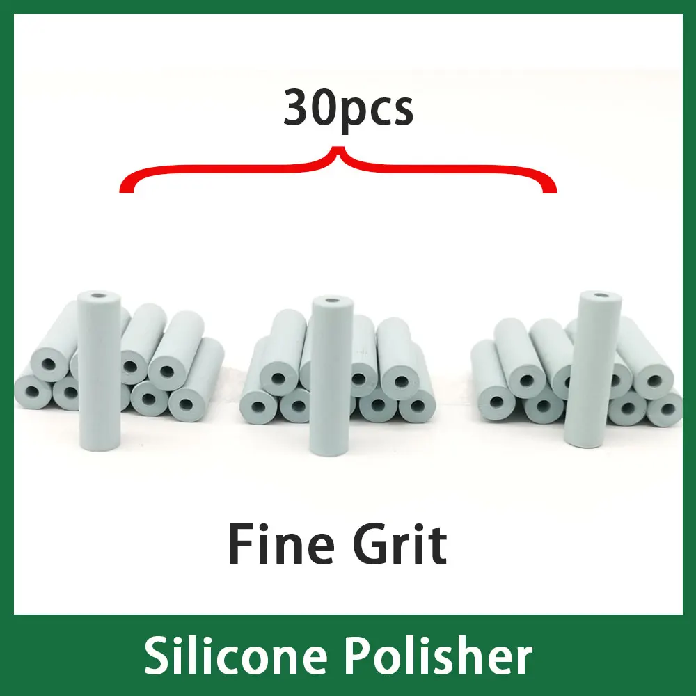 30 шт. силиконовый цилиндр полировщик 6X23 мм для зуботехнические, для керамики и полимерных материалов - Цвет: 30pcs Fine