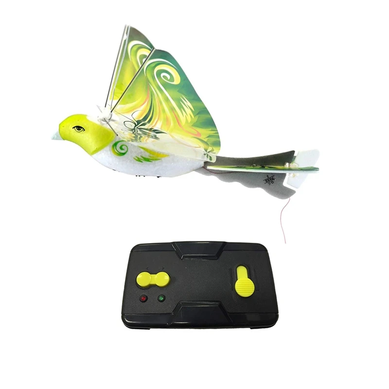 Пульт дистанционного управления led птица моделирование хлопание крыла полета индукция птица электрический Орел Дистанционное управление бионическая птица - Цвет: Green
