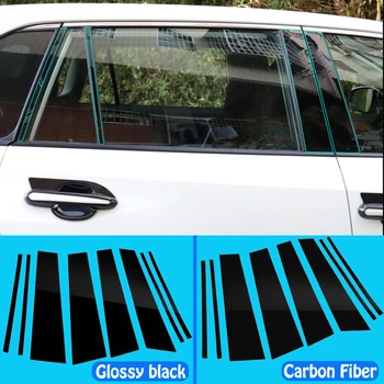 

8Pcs Car Styling Window Trim Garnish Pillar Middle Sticker Decoration Strip For TOyota RAV4 rav4 2020 Accessories