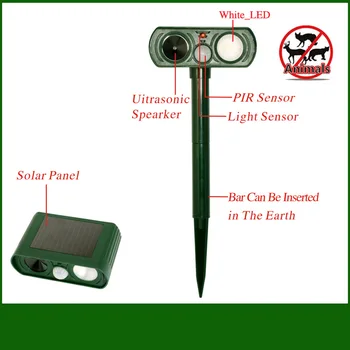 

2 pieces of ultrasonic-driven objects for chasing cats, dogs, snakes and mice, flashing upgraded version of animals, human-induc