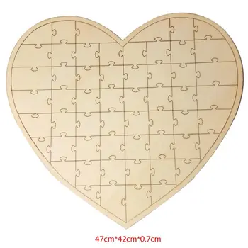 

2019 Rustic Wooden Heart Guestbook Jigsaw Puzzle Guest Book Alternative Wedding Party Favors Personalized Gift