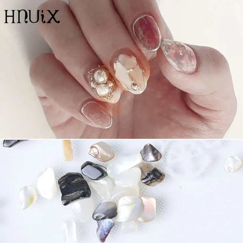 HNUIX 1 коробка раковина камень ногти искусство Блеск для ногтей УФ-гель для ногтей Flakies украшения ногтей аксессуары
