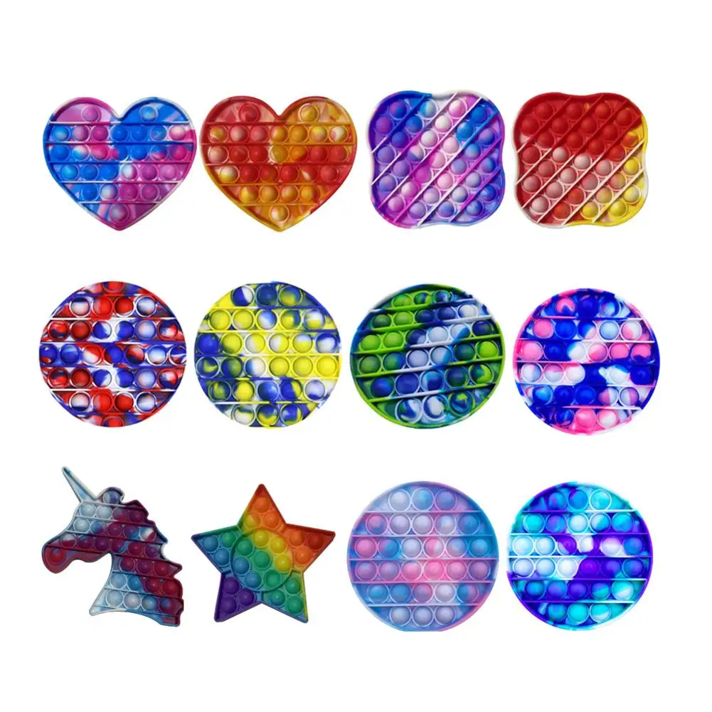 Aprieta burbuja sensorial de juguete apareciendo juego Push Fidget sensorial juguetes antiestrés juguetes para niños adultos de silicona de Autismo