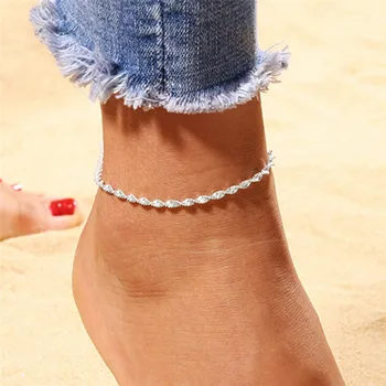 1pc Ankle Bracelet Barefoot Sandal Beach Foot Jewelry anklets for women Bohemian Simple Twisted Anklet