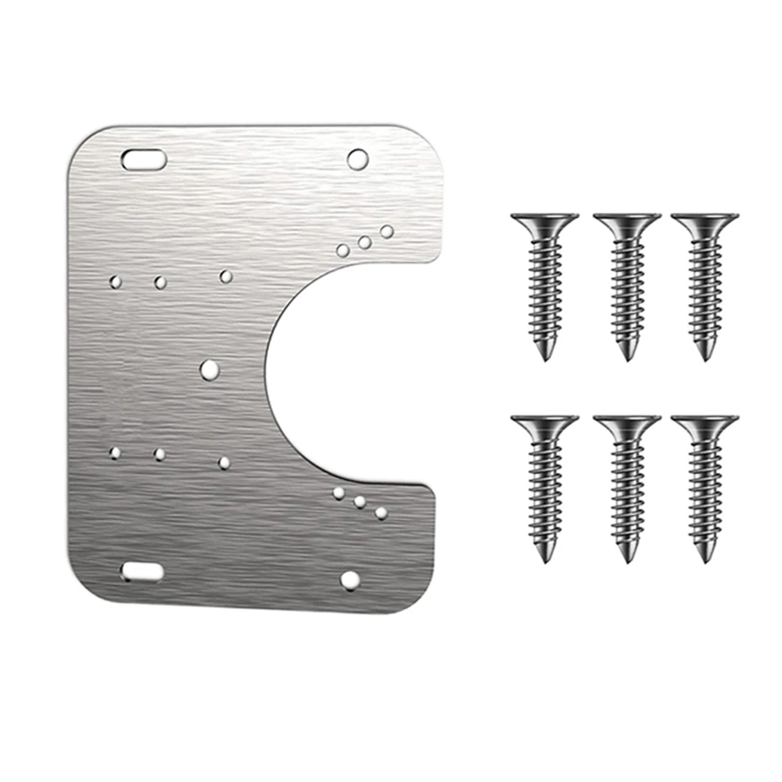 1/2/4pcs Stainless steel Hinge Mounting Plate with Screws Adapts to Hinge Cups Different Size Easy Mount Concealed Cabinet
