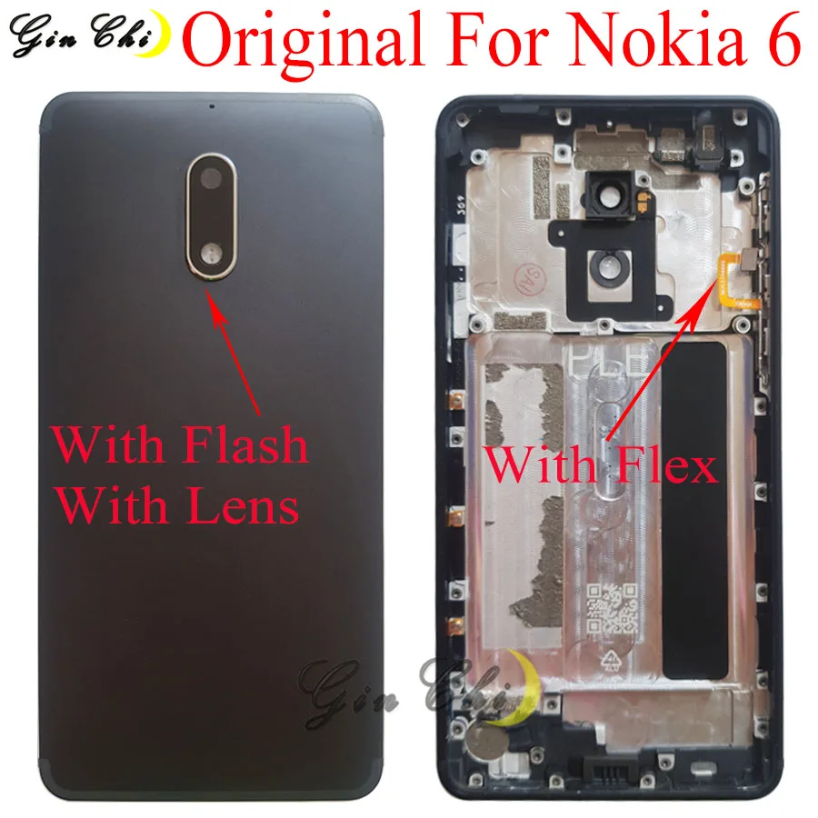 Оригинальный чехол для Nokia 6 крышка аккумулятора задняя запасные части TA 1021 1033 1025