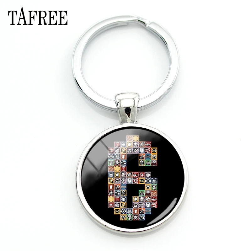 GR42 TAFREE Rainbow Six брелок с рисунком из игры, Брелоки для ключей, дизайн горячей крови, фирменный, покрытый серебром кабошон для мальчиков, студентов GR39 - Цвет: GR42