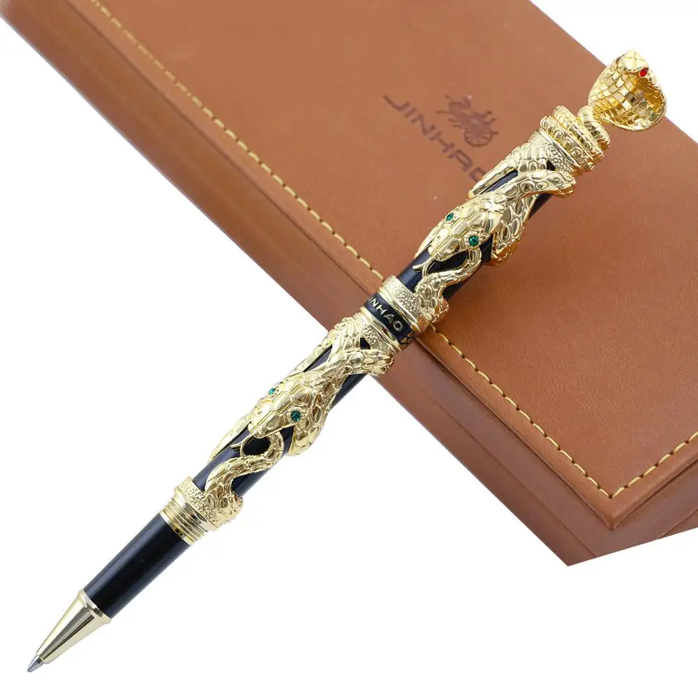 High Quality Luxury Jinhao Snake Ballpoint Pen 0.7MM Nib Novelty Cobra 3D Pattern  for Men Business Office Supplies Gift