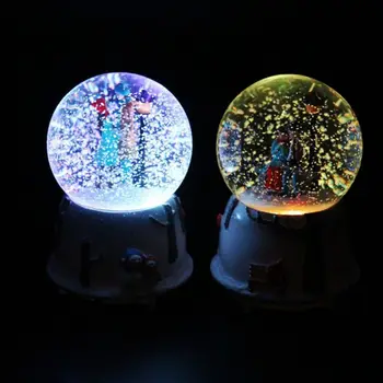 

New Music Box Automatic Spray Snowflake Sky City Crystal Ball romantic couple Valentine's Day Gift Drifting Snow Decoration