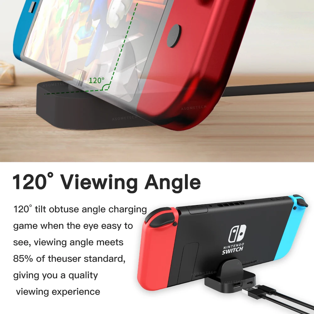 Портативное зарядное устройство подставка держатель для Nintendo Switch Console зарядная