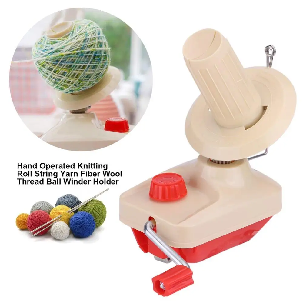 Knitting Roll String Yarn Fiber Wool Thread Ball Winder Hand Operated Holder