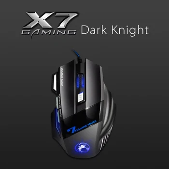 

For PC Laptop 1pc Black Wired Optical LED Computer Mouse Ergonomic 7 Buttons 2400 DPI LED Breathing Light Mice Pohiks