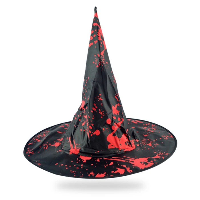 Halloween Witch Hat with Blood Accessories for Halloween Masquerade Cosplay Party-MX8