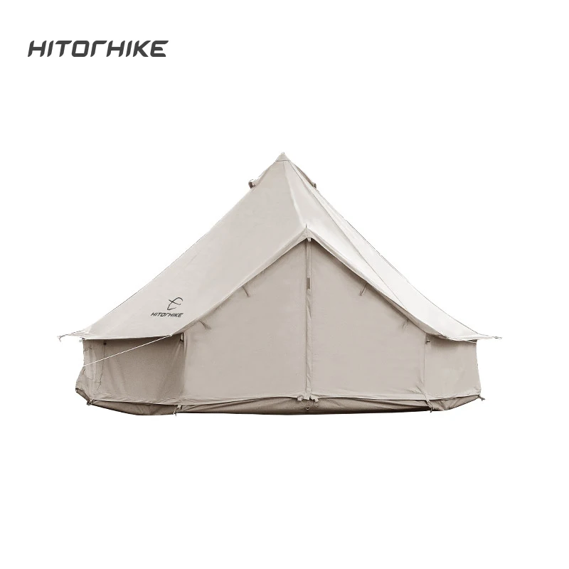 Hitorhike Nuovo Arrivo 4M Glamping Tela Di Cotone Campana Tenda Da Campeggio Tenda Esterna Impermeabile Tenda 4-5 Persone