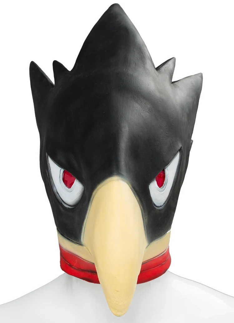Маскарадный костюм героя из мультфильма «Мой герой», Boku No Hero, Tokoyami Fumikage Midoriya Izuku, плащ на Хэллоуин, кепка, костюм - Цвет: Mask