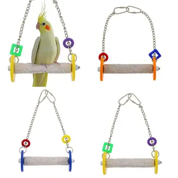 

Birds Roll Swing Perch Nails Beak Grinding Stick Parrot Cage Stand Chew Toy