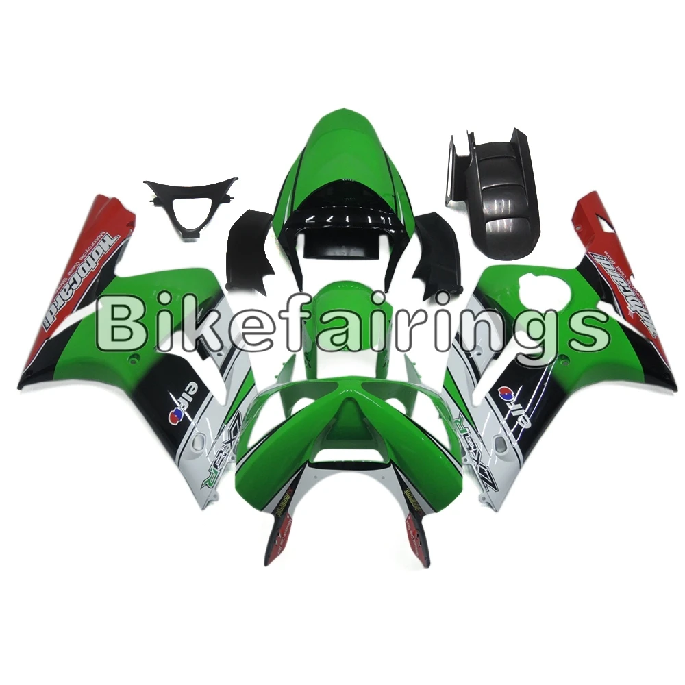 ABS пластик полный комплект обтекателя для Kawasaki ZX6R 2003 2004 ZX-6R 03 04 впрыска мотоциклетный кузов эльф зеленый красный черный Cowlings