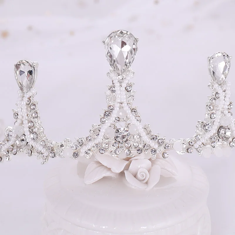 

2019 New Style Bride Crystal Crown Headdress Baroque Exquisite Princess Crown Bride Wedding Accessories Agent