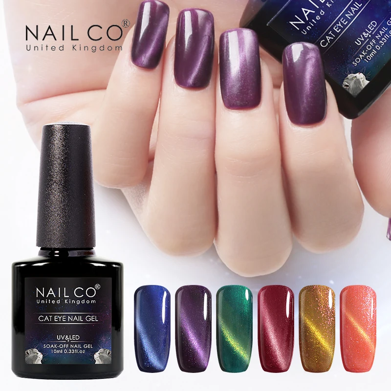 NAILCO солнцезащитные очки &quotкошачий глаз&quot гель лак для ногтей 10 мл 46 Цвета