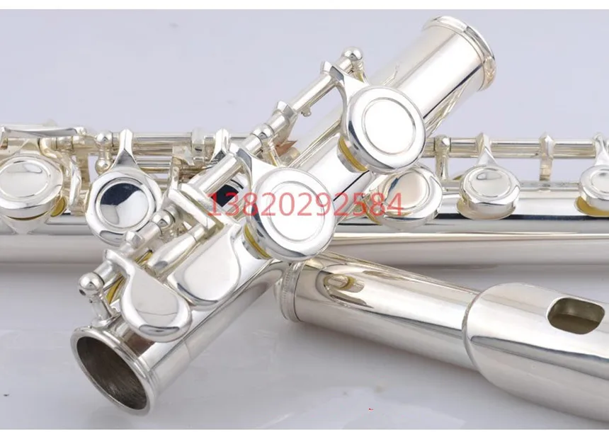 Высокое качество Серебряный флейта музыкальный инструмент 16 над E-Key C Tune 311 флейта воспроизведение музыки профессиональный уровень