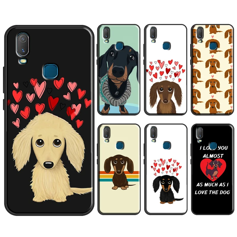 Чехол с изображением таксы и сосисок для Vivo Y91C Y1S Y11S Y12 Y17 Y20 Y30 Y50 Y81 S1 V11 V17 Neo V20 SE Y11 2019