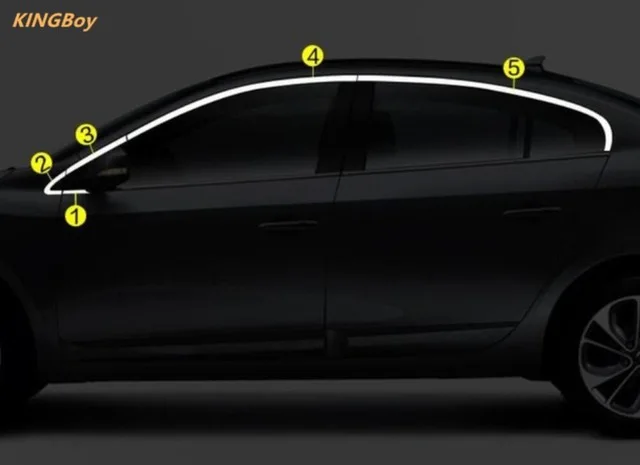 Высококачественная накладка на окна автомобиля из нержавеющей стали для Renault Fluence 2011- 4dr автомобильный Стайлинг Быстрая - Название цвета: Зеленый