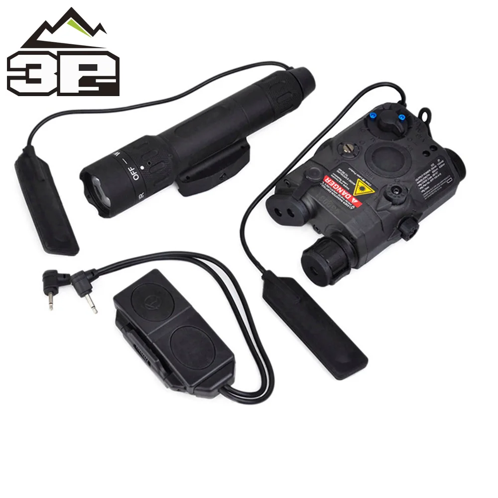 

Tactical WMX-200 Flashlight Softair Weapon Arma Wapens I-style Battle Laser Indicator Wire Switch Flashlight Set WEX418